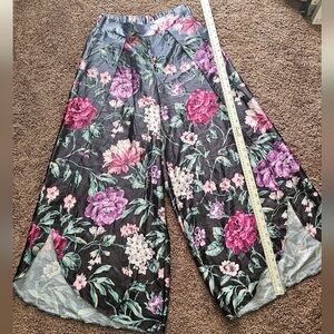 Victoria's Secret Black Pajama Pants with Pink and Purple Floral